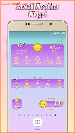 Kawaii Weather Widget screenshot