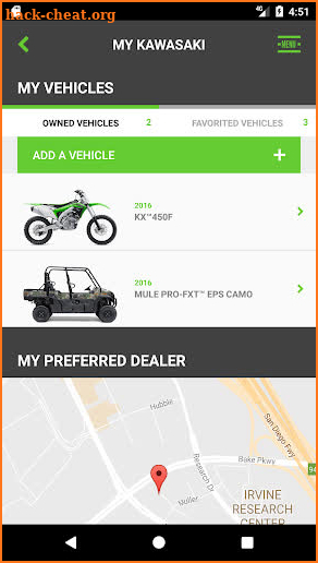 Kawasaki Connect Mobile App screenshot