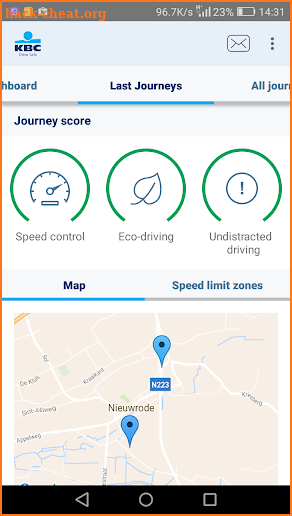 KBC DriveSafe screenshot