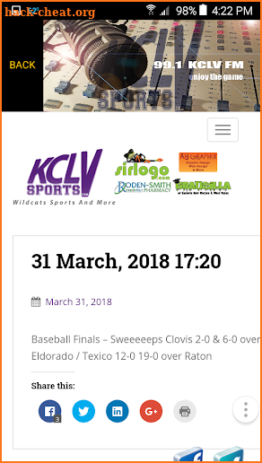 KCLVSPORTS screenshot