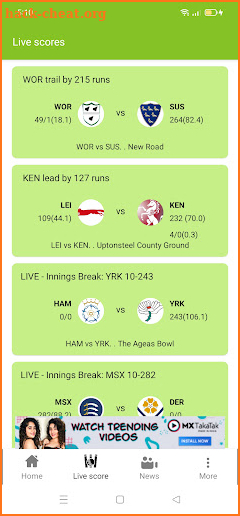 kcricketscore screenshot