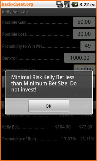 Kelly Bet Adv screenshot