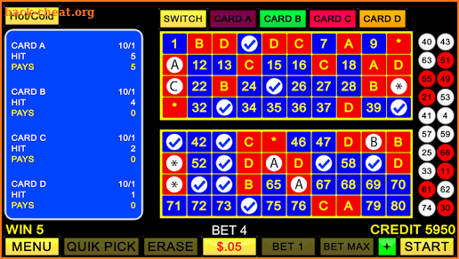 Keno 4 Card - Multi Keno screenshot