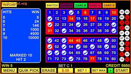 Keno 4 Card - Multi Keno screenshot