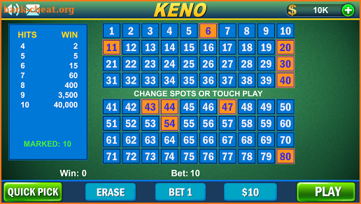 Keno Free!! screenshot