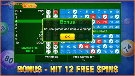 Keno : Free Keno Games,Lotto Casino Bonus Keno App screenshot