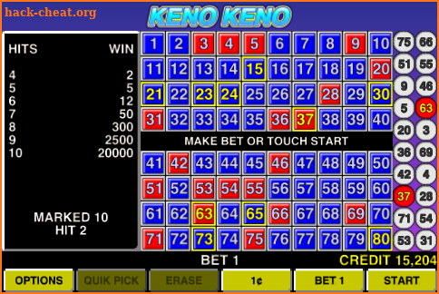 Keno Keno Las Vegas Casino screenshot