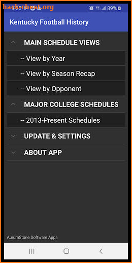 Kentucky Football History screenshot