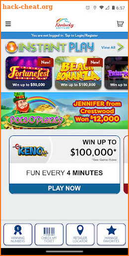 Kentucky Lottery Official App screenshot