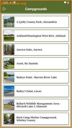 Kentucky State RV Parks & Camp screenshot