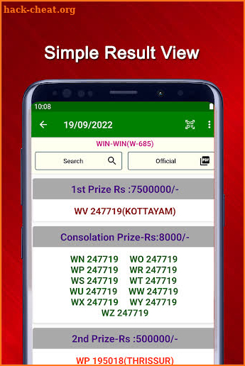 Kerala Daily Lottery Results screenshot