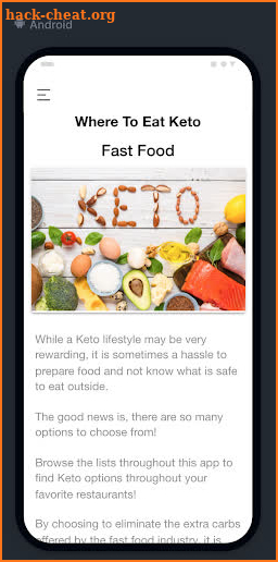 Keto Fast Food screenshot