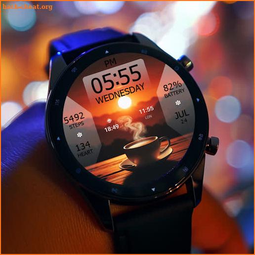 Key WF38 Coffee Sunset Watch screenshot