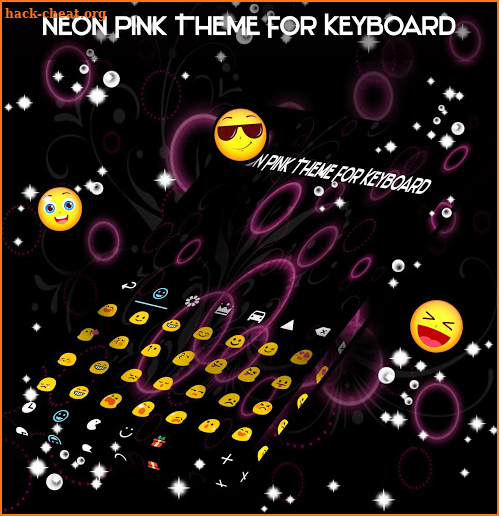 Keyboard Neon Pink screenshot