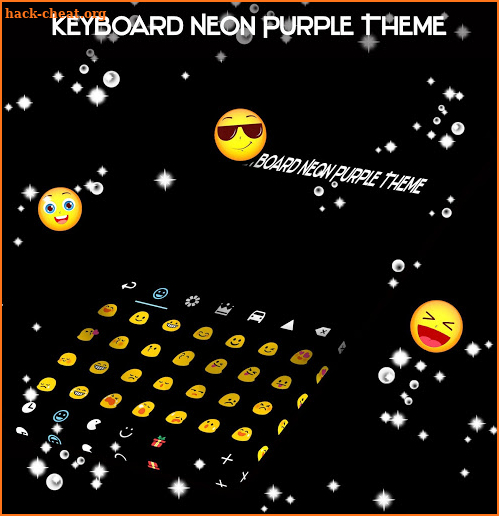 Keyboard Neon Purple Theme screenshot