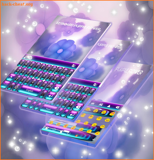 Keyboard Purple Flower screenshot