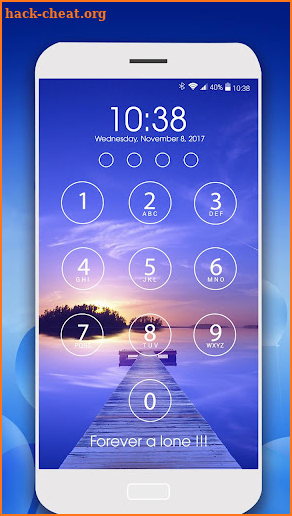 Keypad lock screen screenshot