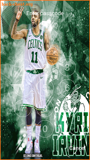 Keypad lock screen for Kyrie Irving screenshot