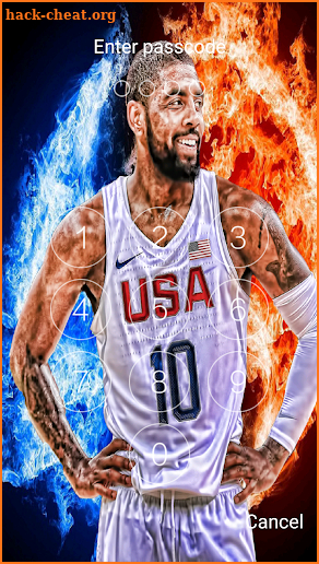 Keypad lock screen for Kyrie Irving screenshot