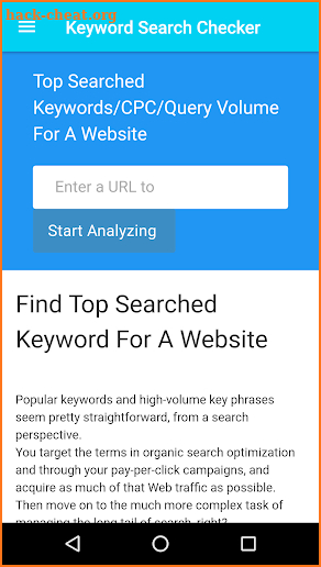 Keyword Search Volume Checker screenshot