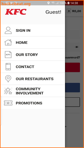 KFC South Africa screenshot