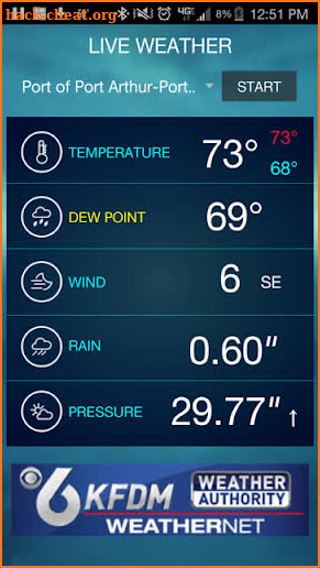 KFDM WeatherNET screenshot