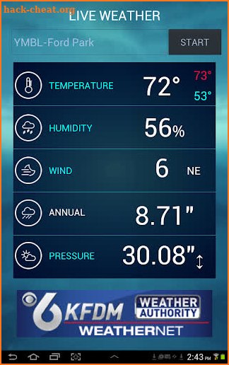 KFDM WeatherNET screenshot