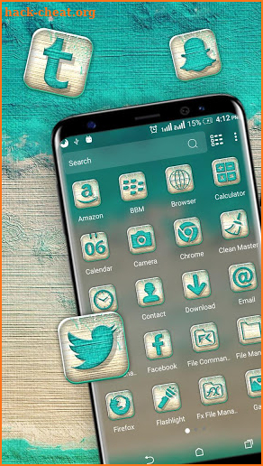 Khadi Texture Aqua Launcher Theme screenshot