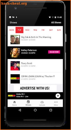 KHKX KICKS 99.1 screenshot