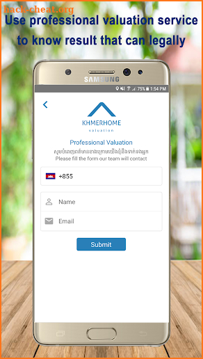 Khmer Home Cambodia Real Estate Valuation screenshot