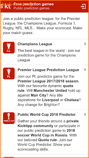 Kicktipp - Sports prediction game with friends screenshot