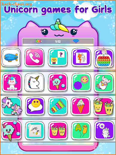 Kids Baby Unicorn Phone Game screenshot