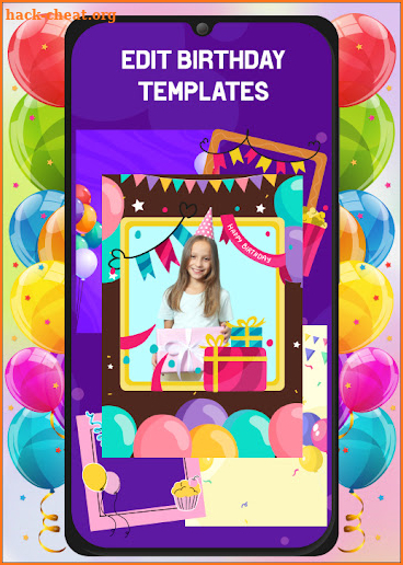 Kids birthday invitation card screenshot