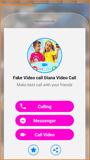 Kids Diana Fake Video Call : Prank Chat Call Video screenshot