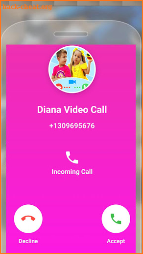 Kids Diana Fake Video Call : Prank Chat Call Video screenshot