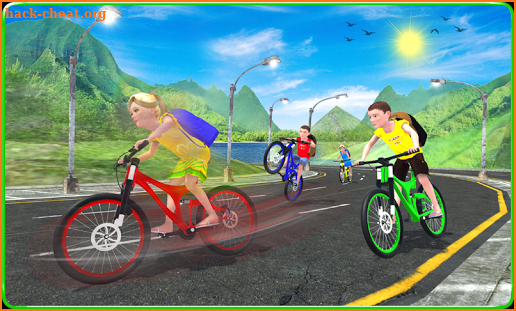 Kids School Time Bicycle Race screenshot