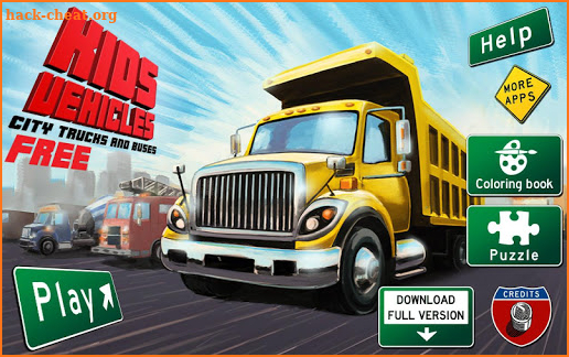 Kids Vehicles: City Trucks & Buses Lite + puzzle screenshot