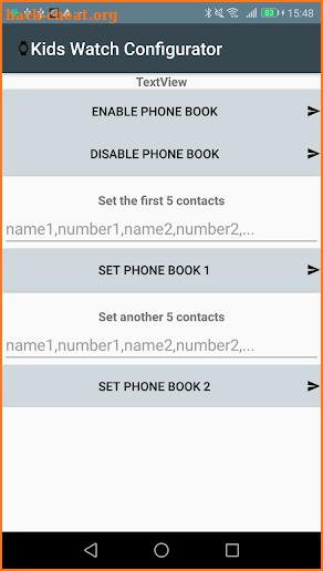 Kids Watch Configurator screenshot