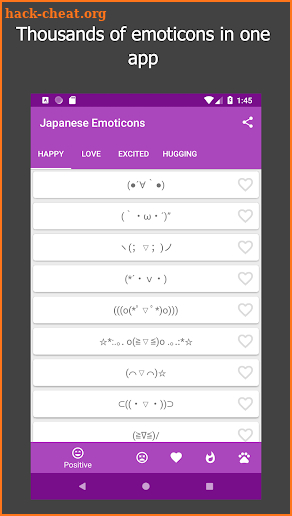 Kikko - Japanese Emoticons Kaomoji screenshot