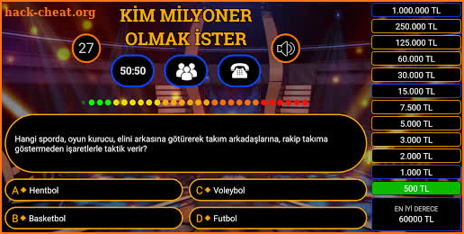 Kim milyoner olmak ister yarışması 2019 screenshot