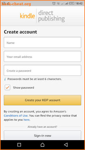 kindle direct publishing screenshot