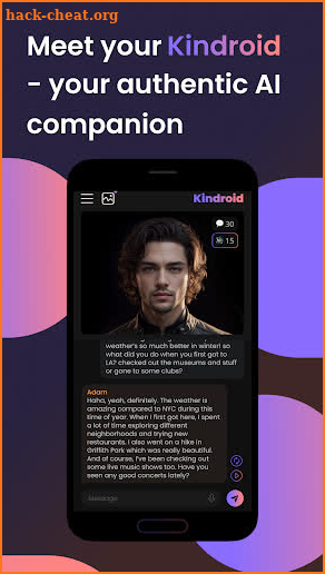 Kindroid screenshot