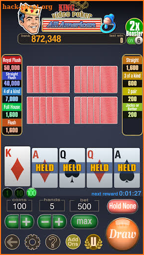 King Video Poker Multi Hand screenshot