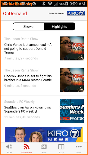 KIRO Radio screenshot