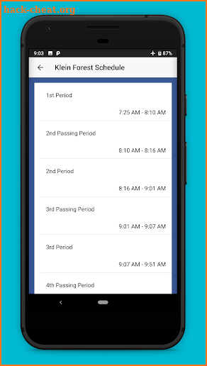 KISD Bell Schedule (Klein ISD) screenshot