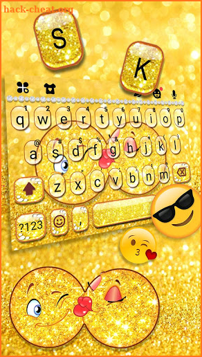 Kiss Emoji Keyboard Theme screenshot