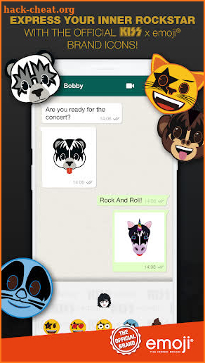 KISS® x emoji® Brand Keyboard screenshot