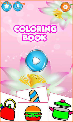 Kitchen Cooking Coloring - kids Coloring Game screenshot