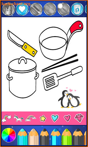 Kitchen Cooking Coloring - kids Coloring Game screenshot