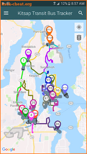 Kitsap Transit Tracker screenshot